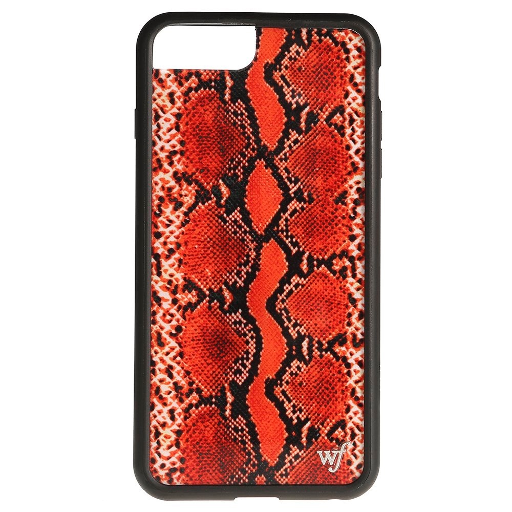 Red Snakeskin Wildflower Case (iPhone 7/8 Plus)